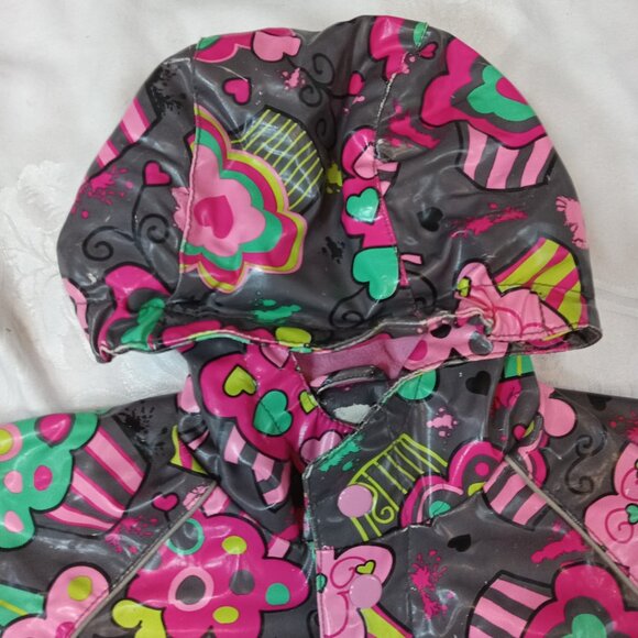 Children's Place Rain Coat Size 4T Rainwear Jacket Ready for Rain Pink Cupcake - Picture 6 of 16